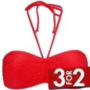Damella Olivia Textured Padded Bikini Bra Rød nylon 46 Dame