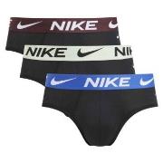 Nike 3P Dri-Fit Essential Micro Hip Brief Svart/brun bomull X-Large He...