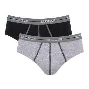 Sloggi 2P For Men Start Midi Grå bomull Medium Herre