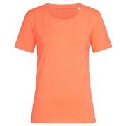Stedman Claire Relaxed Women Crew Neck Aprikos ringspunnet bomull X-Sm...