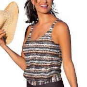 Wiki Puerto Rico Tankini Top Brun mønstret E/F Small Dame