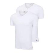 adidas 2P V-Neck Active Flex Cotton T-Shirt Hvit bomull Medium Herre