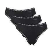 Sloggi Truser 3P GO Crush High Leg Briefs Svart bomull Medium Dame