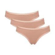 Sloggi Truser 3P GO Crush Mini Briefs Lysbrun  bomull Medium Dame