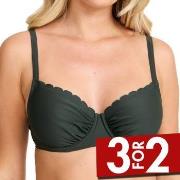 Damella Grace Wavy Bikini Bra Mørkgrørnn  B/C 44 Dame