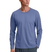 Calida Remix Basic Sleep Long Sleeve Shirt Blå bomull Medium Herre