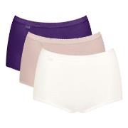 Sloggi Truser 3P Basic Plus Maxi Colored Rosa/Lilla bomull 56 Dame