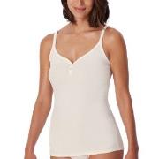 Schiesser Fine Rib Spaghetti Top Champagne bomull Medium Dame