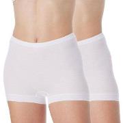 Schiesser Truser 2P Original Classics Fine Rib Shorts Hvit bomull 38 D...