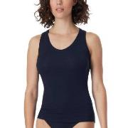 Schiesser Fine Rib Top Mørkblå bomull Large Dame