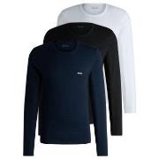 BOSS 3P Long Underwear Shirt Svart/Marine/Hvit bomull XX-Large Herre