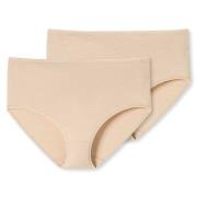 Schiesser Truser 2P 95-5 Organic Cotton Midi Briefs Beige bomull X-Lar...