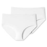Schiesser Truser 2P 95-5 Organic Cotton Midi Briefs Hvit bomull 4XL Da...