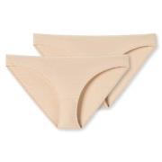 Schiesser Truser 2P 95-5 Organic Cotton Mini Briefs Beige bomull Small...