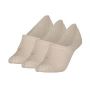 Calvin Klein Strømper 3P Footie Socks For Women Beige Str 35/38 Dame