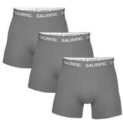 Salming 3P Cotton Boxers With Logo Grå bomull Medium Herre