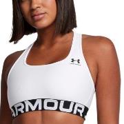 Under Armour BH Mid Branded Sport Bra Hvit polyester Medium Dame