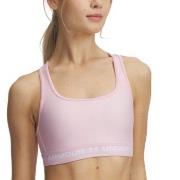 Under Armour BH Mid Crossback Sport Bra Rosa/Hvit polyester Large Dame