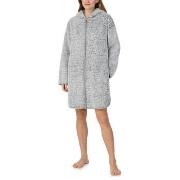 DKNY Chill In Style Hooded Zipe Robe Grå polyester Medium Dame