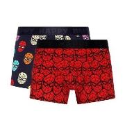 Happy socks 2P Marvel Spider-Man Boxershorts Rød bomull Medium Herre
