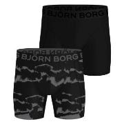 Björn Borg 2P Sports Lightweight Boxers Svart/Grå polyester Large Herr...