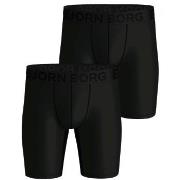 Björn Borg 2P Sports Lightweight Long Leg Boxers Svart polyester Small...