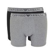 Armani Endurance Boxer 2P Svart/Grå bomull Large Herre
