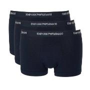 Armani Stretch Jersey Boxer Briefs 3P Marine bomull Small Herre