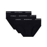 Armani Stretch Jersey Briefs 3P Svart bomull Large Herre