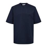 Resteröds Cotton T-shirt Marine bomull Large Herre