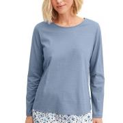 Calida Favourites Tiles Long Sleeve Shirt Blå bomull Large Dame
