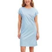 Calida Lovely Nights Short Sleeve Nightdress Blå Mønster bomull X-Larg...