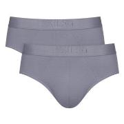 Sloggi 2P SLG Base Soft Midi Briefs Grå Large Herre