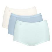 Sloggi Truser 3P Basic Plus Maxi Colored Grå bomull 44 Dame