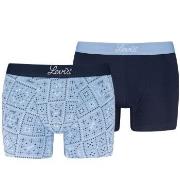 Levis 2P Boxer Briefs Cotton Patterned Marine/Blå bomull Medium Herre