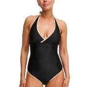 Swegmark Haiti Halterneck Swimsuit Svart m Beige D/E 46 Dame