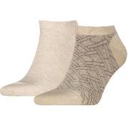 Tommy Hilfiger Strømper 2P Cotton Sneaker Socks Patterned Sand Str 39/...