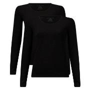 Bamboo basics 2P Lara Knitted  Long Sleeve T-Shirt Svart Medium Dame