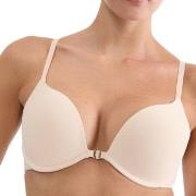 Triumph BH Pure Micro Push Up Bra With Front Closure Beige C 80 Dame