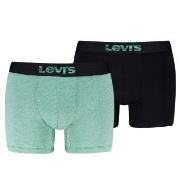 Levis 2P Men Optical Illussion Boxer Brief Svart/Mint bomull Small Her...