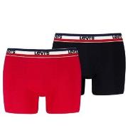 Levis 2P Sportswear Logo Base Boxer Svart/Rød bomull Medium Herre