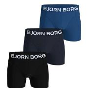 Björn Borg 3P Organic Cotton stretch Boxer Svart/Blå XX-Large Herre
