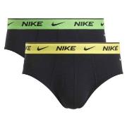 Nike 2P Everyday Cotton Stretch Brief Mørkgrå  bomull Medium Herre