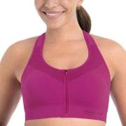 Anita BH Active Front Zip Sports Bra Mørkrosa nylon Large Dame