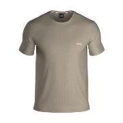 BOSS Waffle T Shirt Beige X-Large Herre
