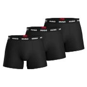 HUGO 3P Triplet Boxer Brief Svart/Hvit bomull Medium Herre
