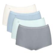 Sloggi Truser 4P Basic Plus Maxi Panty Blå/Blå bomull 48 Dame