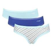 Sloggi Truser 3P GO Crush Hipster Briefs Blå Mønster bomull Small Dame