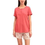 Calida Flower Nights Short Pyjamas Lakserosa bomull X-Small Dame