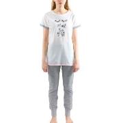 Esprit Anna Pyjamas Set Svart/Hvit bomull 38 Dame